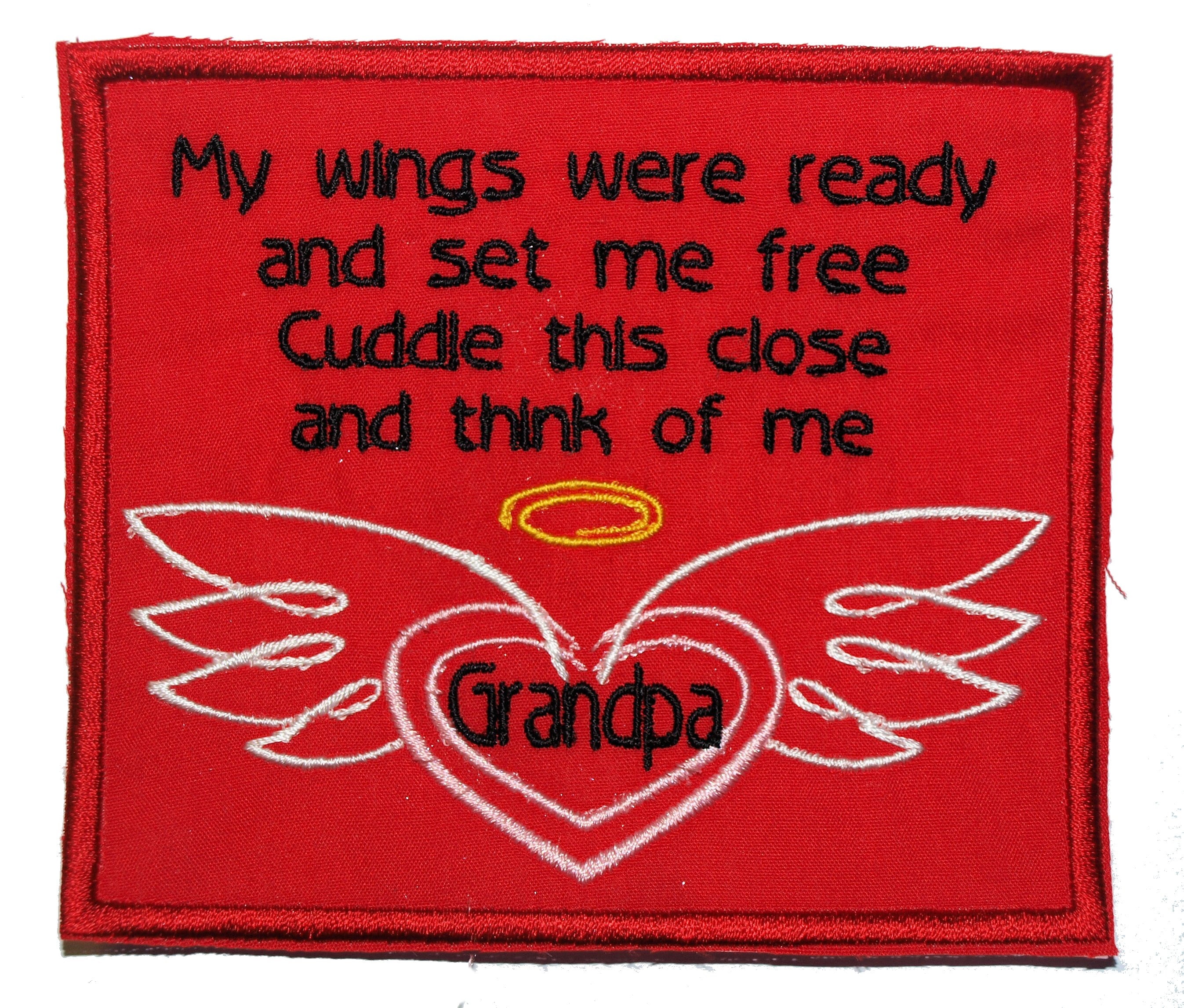 Sew-on Patch Memory Message Made From Clothing Perfect for Memory Bear ...