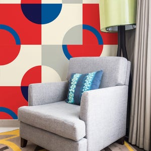 Modern Circles | Modern Circles Removable Wallpaper | Peel and Stick mural | Wall Decor #188