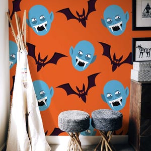 Scary Elements | Scary Elements Removable Wallpaper | Peel and Stick mural | Wall Decor #244