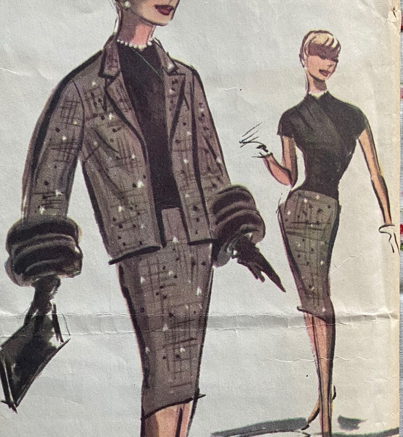 Advance 9292 VINTAGE 60/'s Sewing Pattern by Edith Head Misses/' Suit and Blouse Sz 14 UNCUT