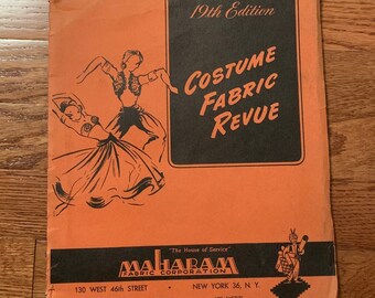 RARE 1940's Maharam Fabric Corp., Costume Fabric Revue Catalog, 175 swatches!   Outstanding!!