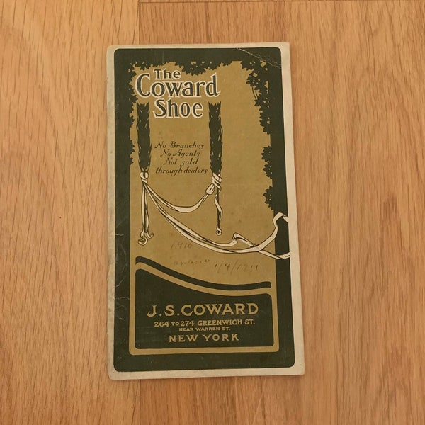 1910 The Coward Shoe Catalog, J.S. Coward, New York, 100's of Photo's Men's, Women's and Children's Shoes, Paper Ephemera