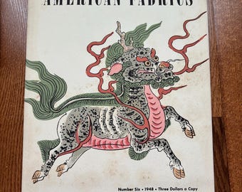 1948 American Fabrics Resource Book #6, by Reporter Publications, New York, 36 Fabric Swatches, Color,Advertising, Tickets to Expo Intact!