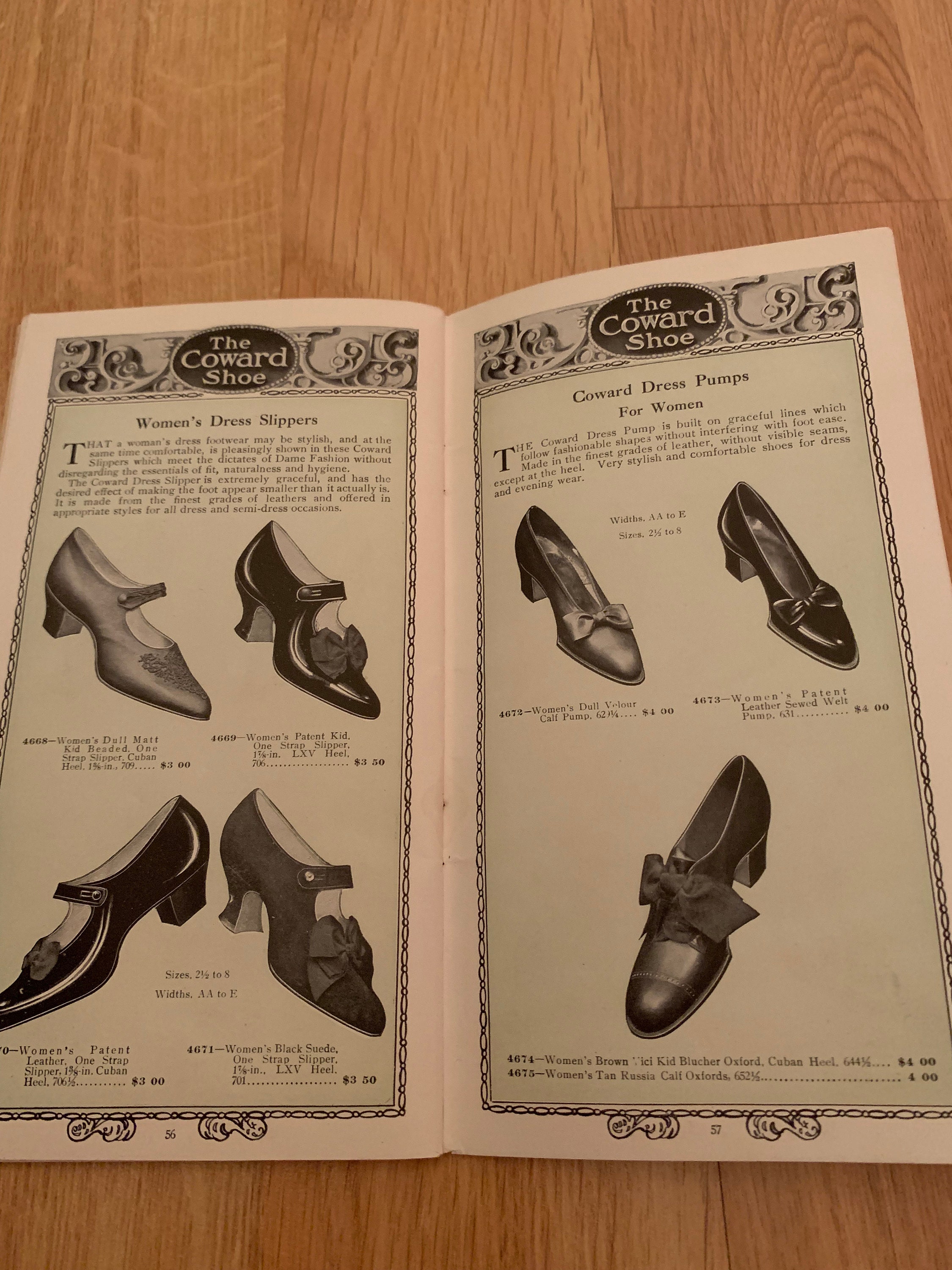 1910 the Coward Shoe Catalog, J.S. Coward, New York, 100's of Photo's
