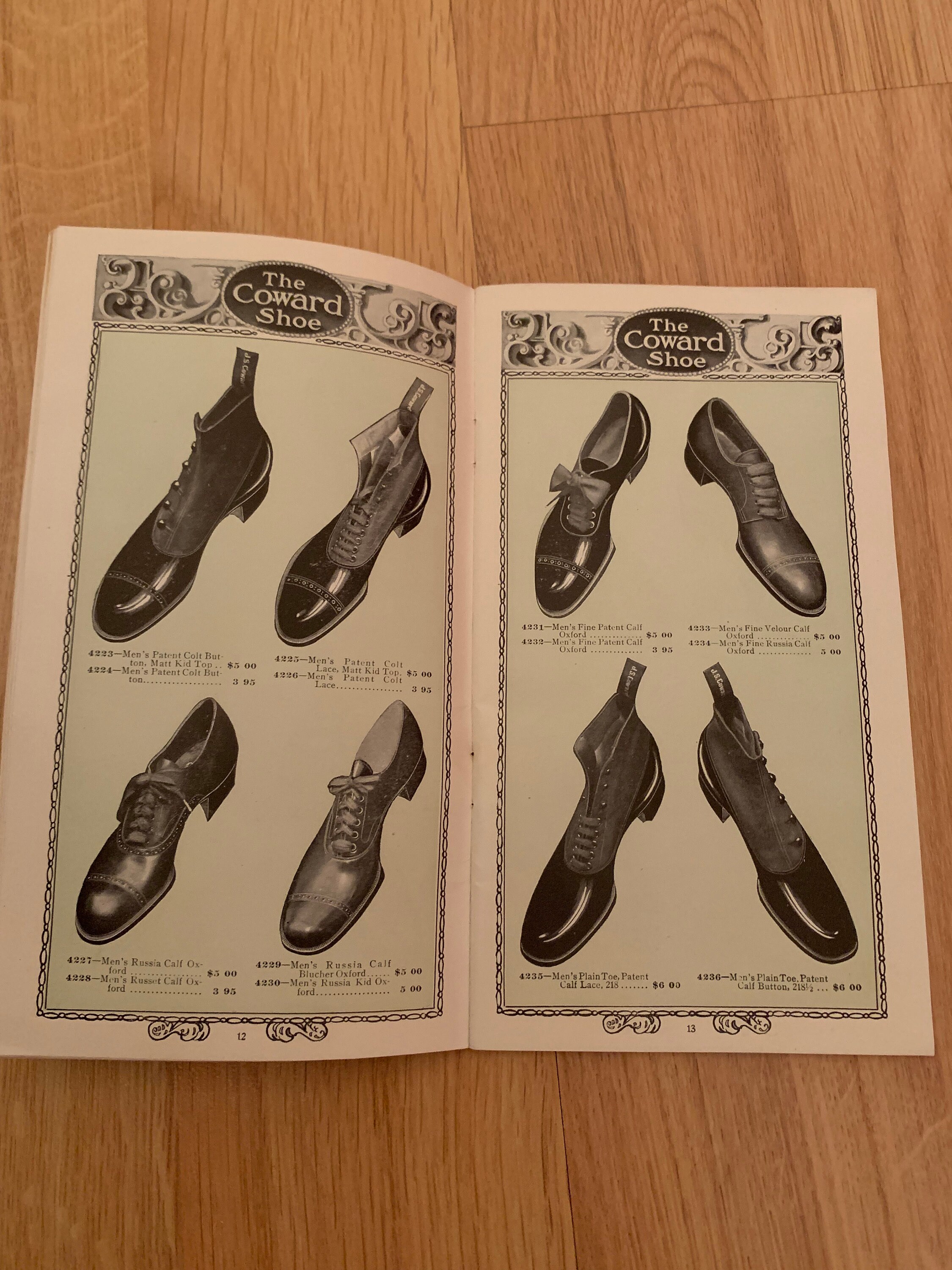 1910 the Coward Shoe Catalog, J.S. Coward, New York, 100's of Photo's