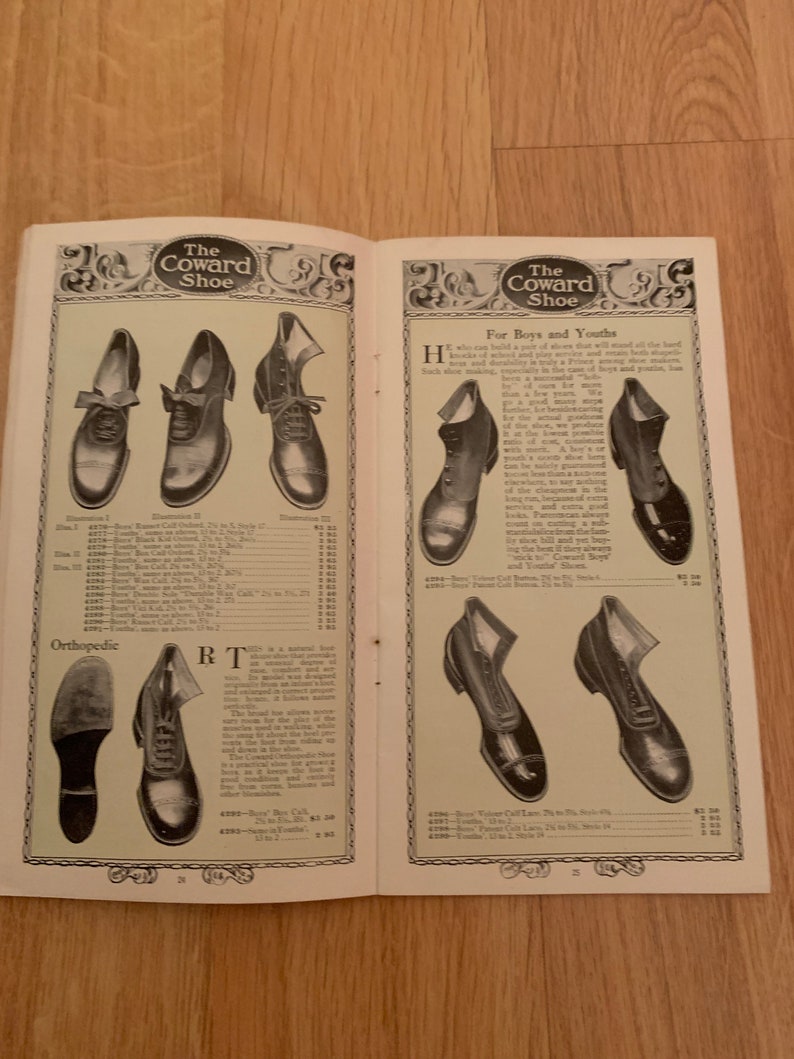 1910 the Coward Shoe Catalog, J.S. Coward, New York, 100's of Photo's