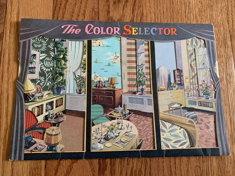 RARO 1947 El Selector de Colores 48 Combinaciones de Colores para Cada Habitación de Un Vistazo, Suplemento a Decoración Popular del Hogar, Wm. H. Wise & Co. Inc. imagen 8