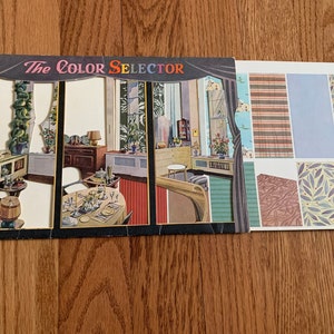 RARO 1947 El Selector de Colores 48 Combinaciones de Colores para Cada Habitación de Un Vistazo, Suplemento a Decoración Popular del Hogar, Wm. H. Wise & Co. Inc. imagen 7