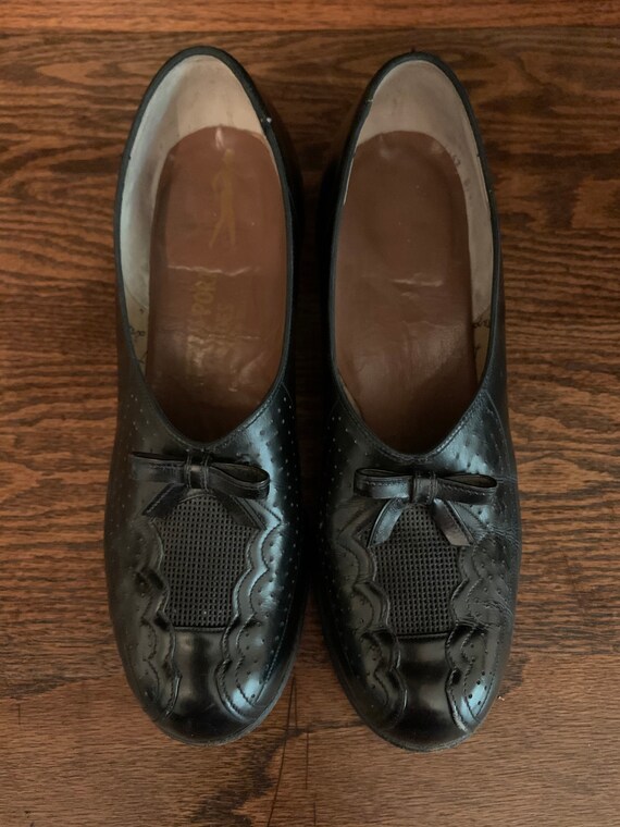 1940's Black Pumps, Foot-So-Port Supreme Shoes, si