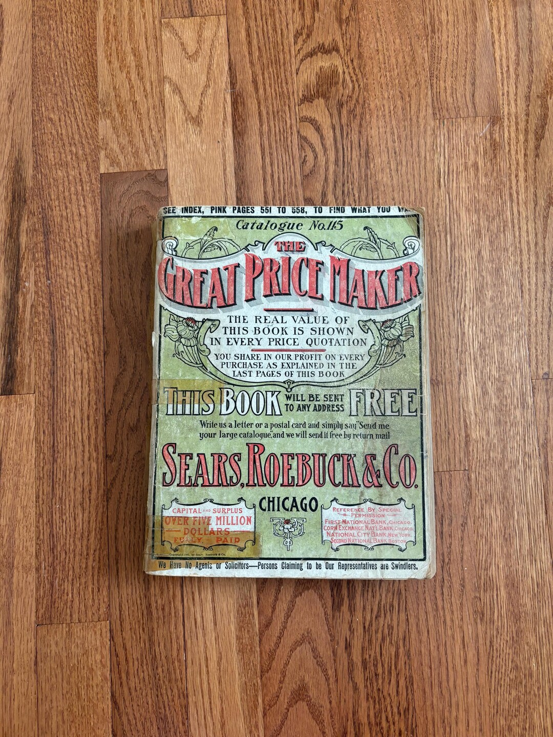 1908 Sears, Robuck and Co. No. 115 Catalog, Chicago, IL, Over 1100