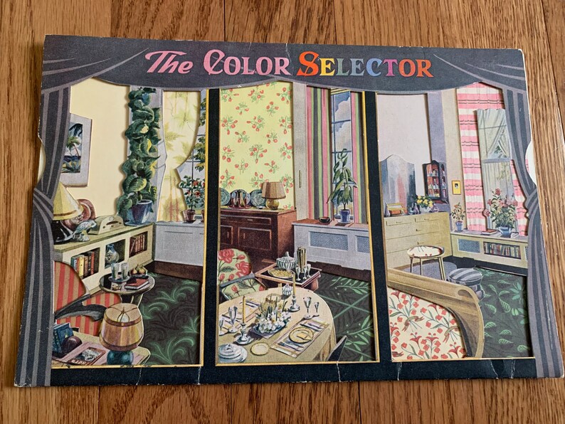 RARO 1947 El Selector de Colores 48 Combinaciones de Colores para Cada Habitación de Un Vistazo, Suplemento a Decoración Popular del Hogar, Wm. H. Wise & Co. Inc. imagen 5