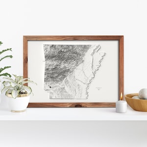 Arkansas Map, Arkansas Wall Art, Topographic Map, Arkansas Decor, Arkansas Gifts, Arkansas Print, Arkansas Poster, Arkansas Map Art