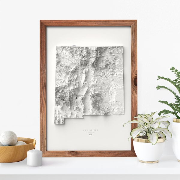 New Mexico Wall Decor - Premium Giclée Print on Fine Art Matte Paper - Minimalist Style Perfect for Home Decor