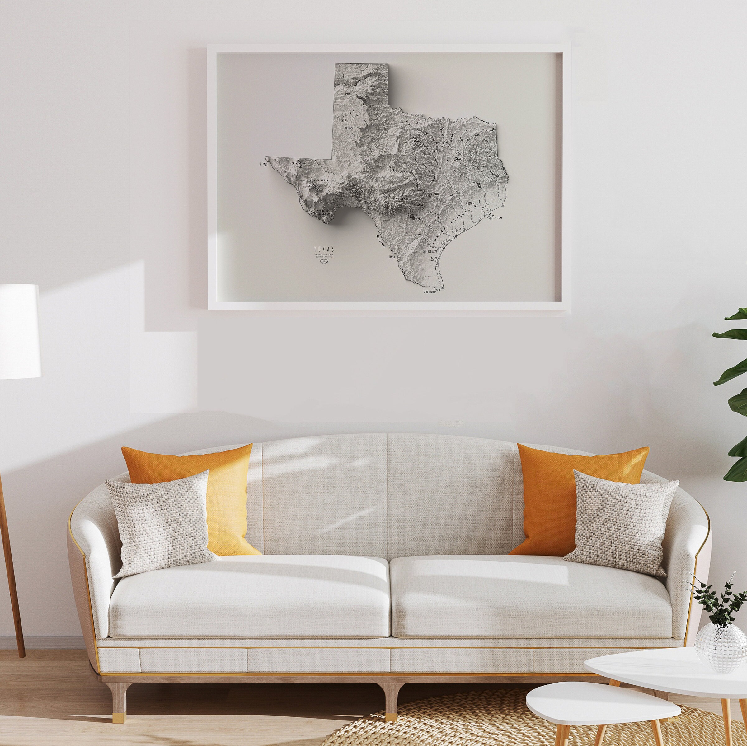 Texas Home Decor Texas Wall Decor Texas Map Texas Art Etsy