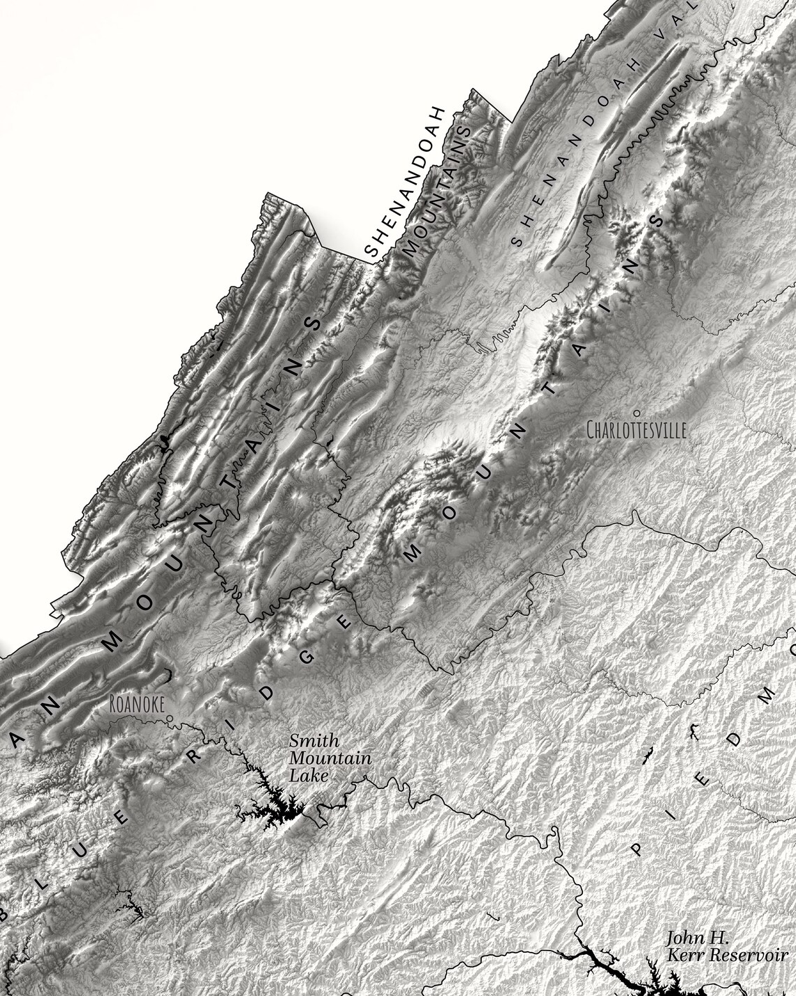 Virginia Map Gifts Virginia Wall Art Home Decor Wall | Etsy