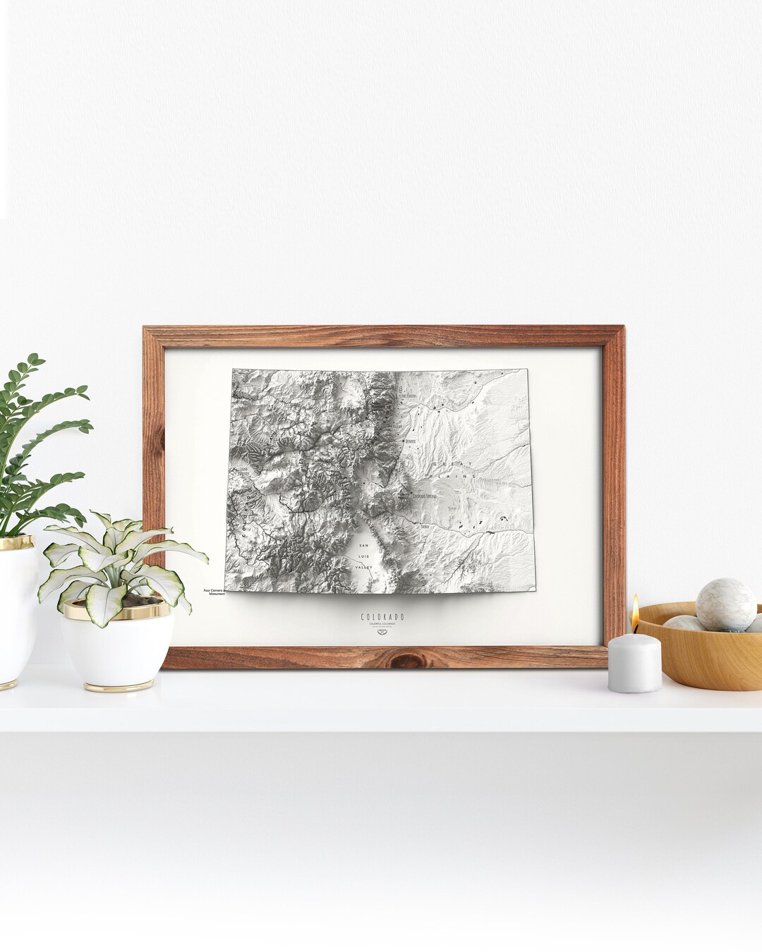 Colorado Map, Colorado Wall Art, Topographic Map, Colorado Decor ...