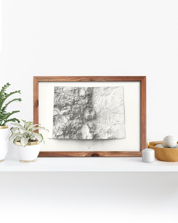 Colorado Map Colorado Wall Art Topographic Map Colorado - Etsy