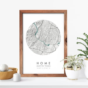 Austin Texas Poster Map | Unique Austin Print for Your Home