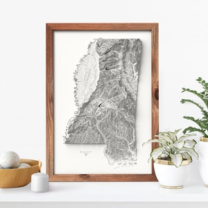 Mississippi Map, Mississippi Wall Art, Topographic Map, Mississippi Decor, Mississippi Gifts, Mississippi Print, Mississippi Poster