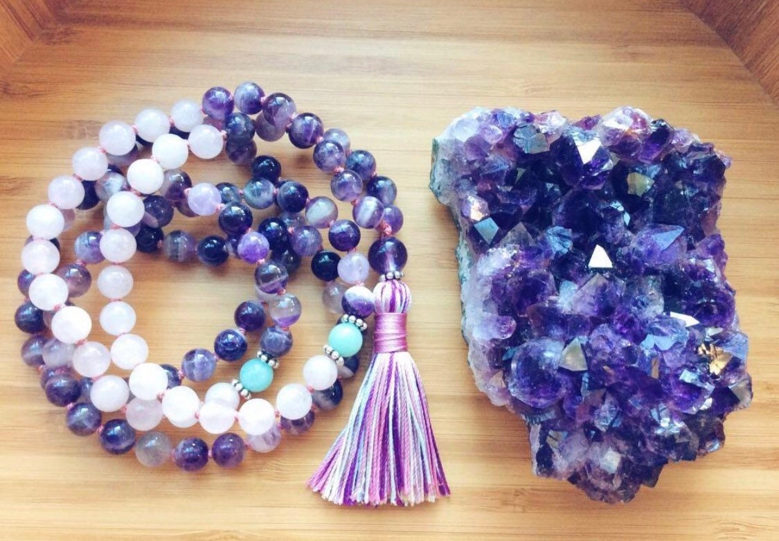 Anxiety Mala Necklace Hand-knotted 