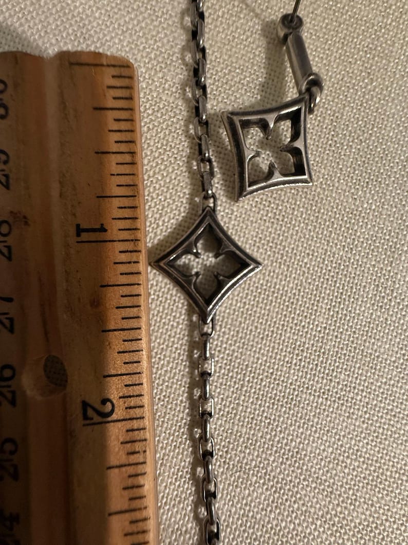 Ensemble collier et boucles d'oreilles Brighton vintage ton argent 36 pouces image 7