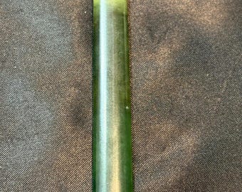 Vintage Dark Green Jade Rectangular Bar Pendant / Pendant Only