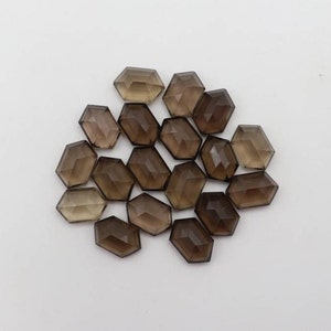 AAA Qualität natürlicher Rauchquarz 12 x 8 mm Fancy Form Rose Cut Edelstein für Schmuck