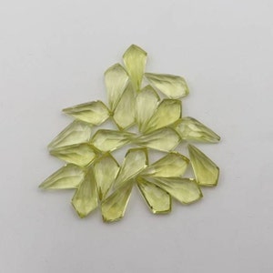 AAA Quality Natural Lemon Quartz 15x8 mm Fancy Shape Rose Cut Gemstone For Jewelry