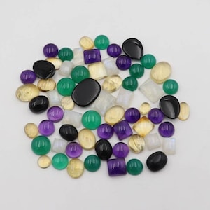 Over 100 Carats of Loose Natural Semiprecious Gemstones Cabochon