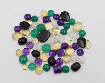 Over 100 Carats of Loose Natural Semiprecious Gemstones Cabochon