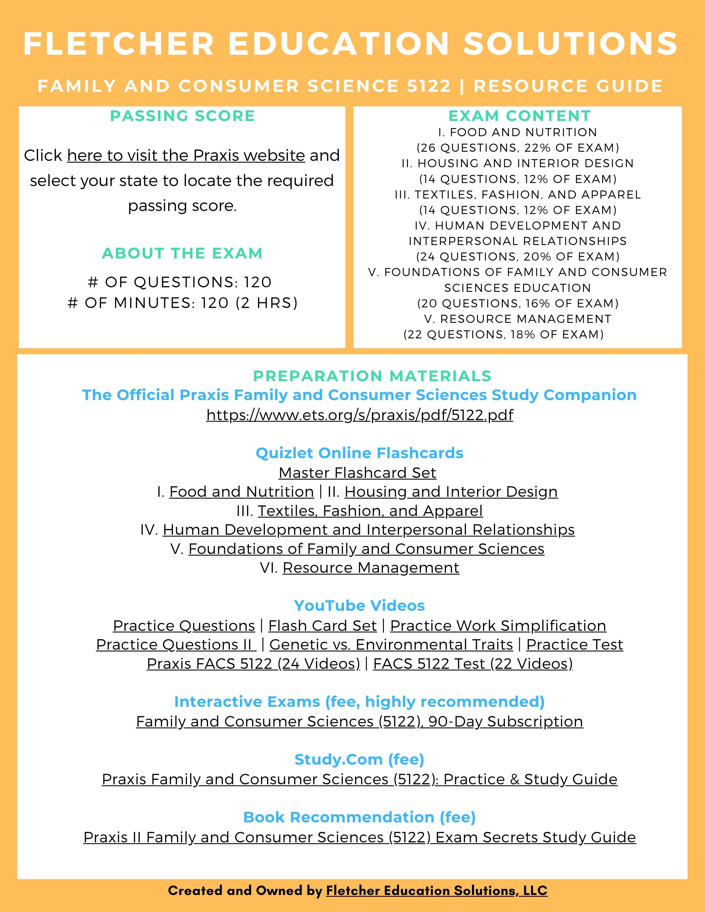 Family and Consumer Science 5122 Resource Guide Etsy