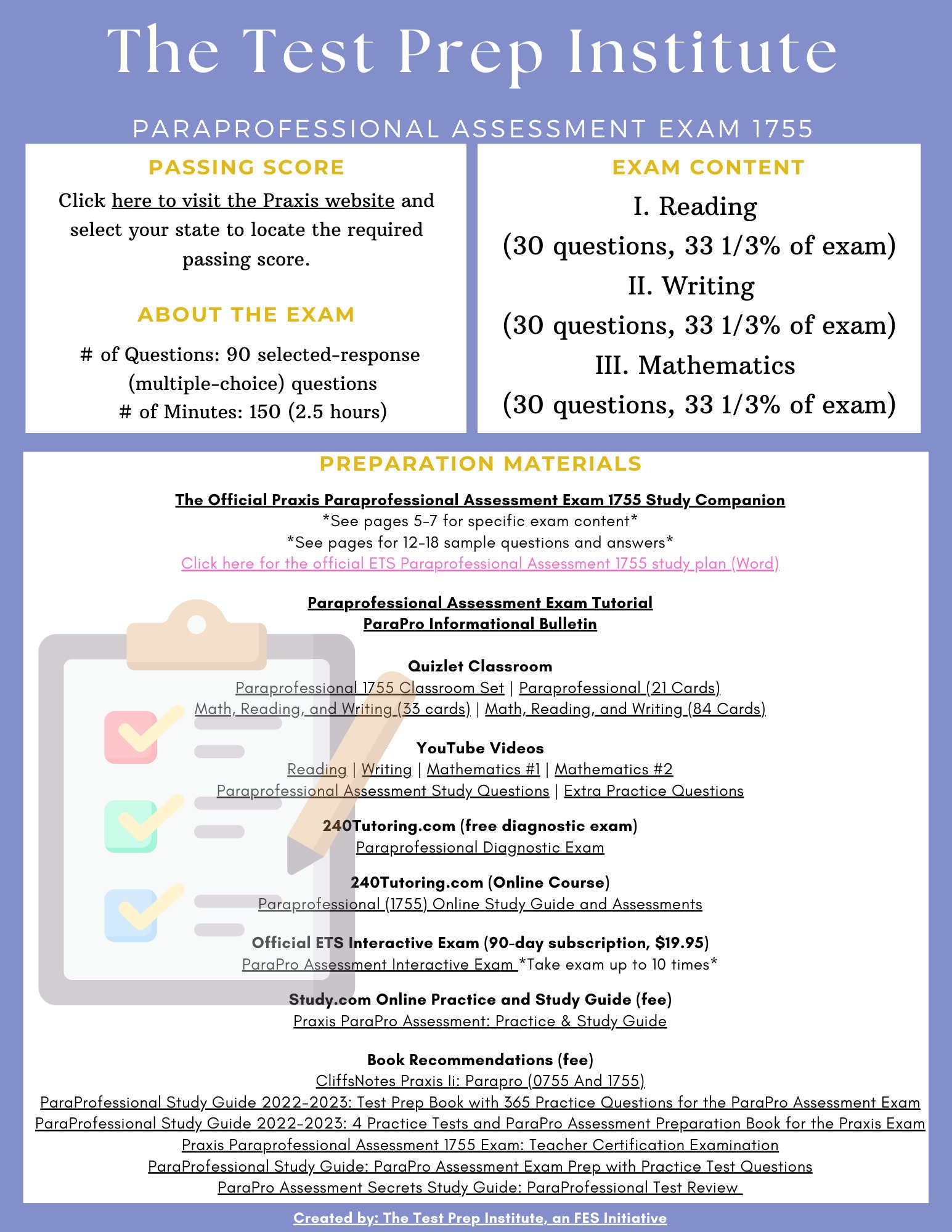 Praxis Paraprofessional 1755 Exam | Resource Guide - Etsy praxis-paraprofessional-1755-exam-resource-guide-etsy