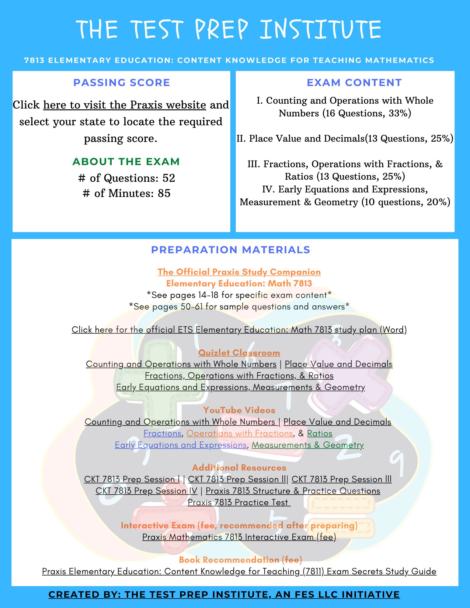 Praxis 7813 | Elementary Education: Content Knowledge for Teaching Mathematics - Etsy praxis-7813-elementary-education-content-knowledge-for-teaching-mathematics-etsy