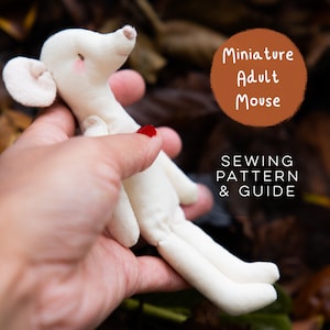 DIY Mum Dad Mouse Toy Sewing Pattern | Cute Kawaii Scandi Rag Doll Fabric Cloth Mice 1:12 Scale Handmade Crafts Crafting Project Digital PDF