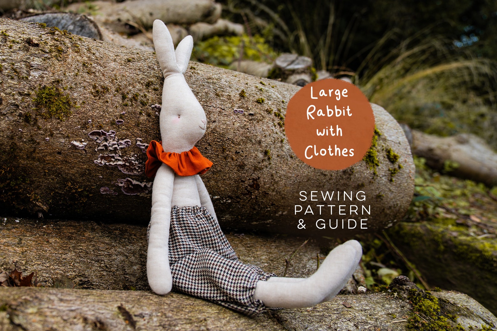DIY Large Rabbit Toy Sewing Pattern | Cute Scandi Rag Heirloom Doll ...