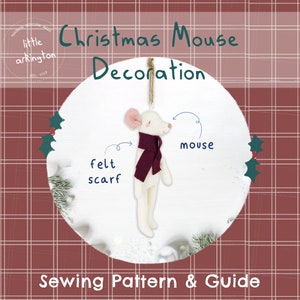 DIY Mini Mouse Christmas Tree Decoration for Winter Fall | Rustic Scandi Mice | Handmade Crafting Project Digital PDF | Cute & Kawaii Crafts