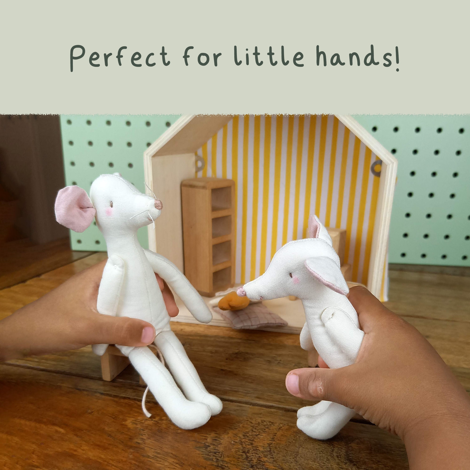 Paws Rabbit Diy DIY Mini Toy Rabbit Sewing Pattern Family Instructions Bunny Scandi ...