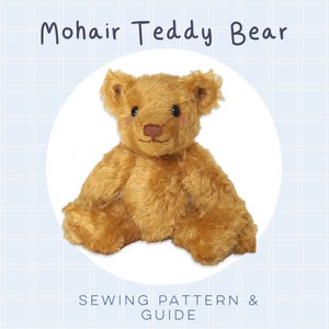 DIY Teddy Bear Making Sewing Pattern & Guide | Cute Kawaii Furry Mohair Heirloom Craft Project | PDF Digital Download Tutorial for Beginners