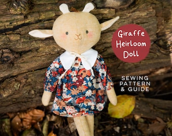 Modèle de couture DIY pour peluche girafe Joli projet de peluche