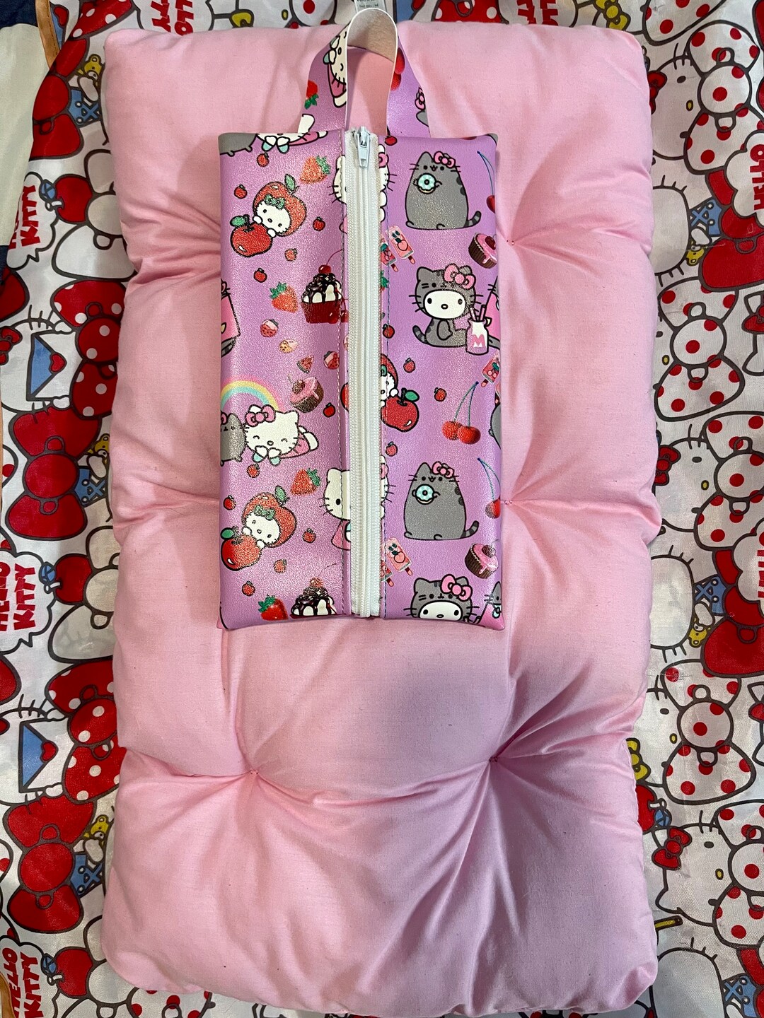 Hello Kitty Zipper Pouch Etsy Hello Kitty Zipper Pouch Etsy