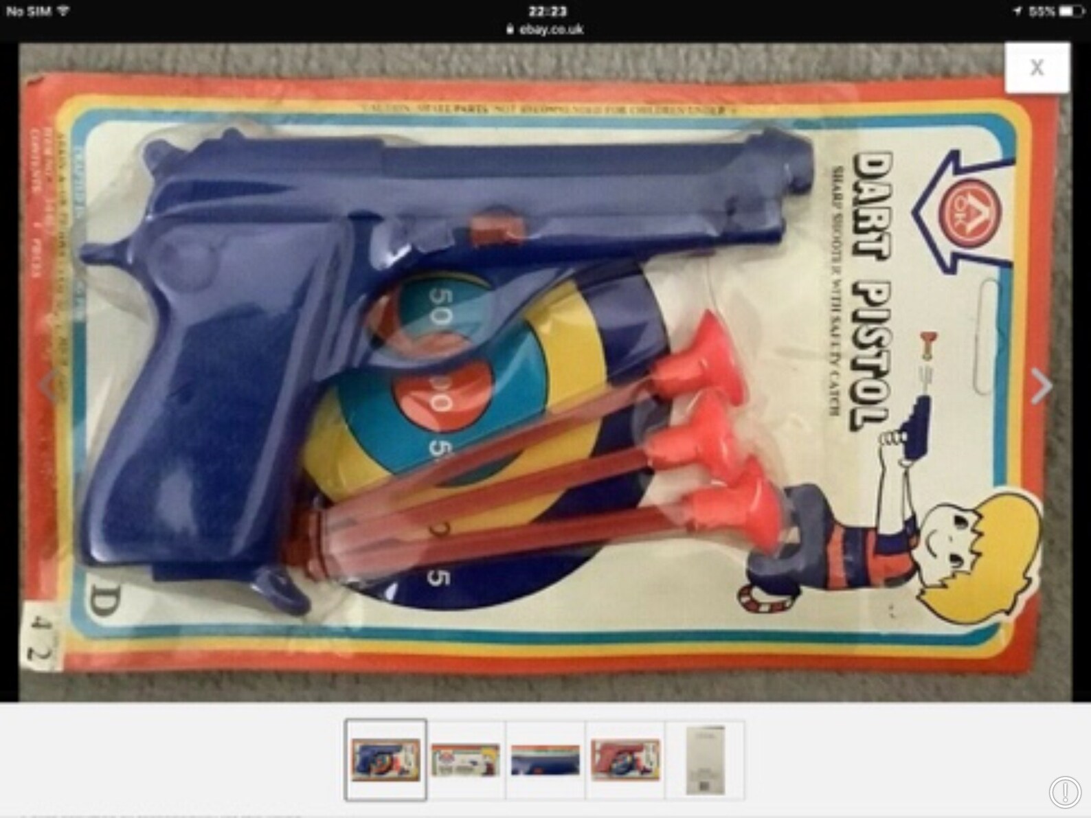 Vintage toy dart gun with safety catch Etsy