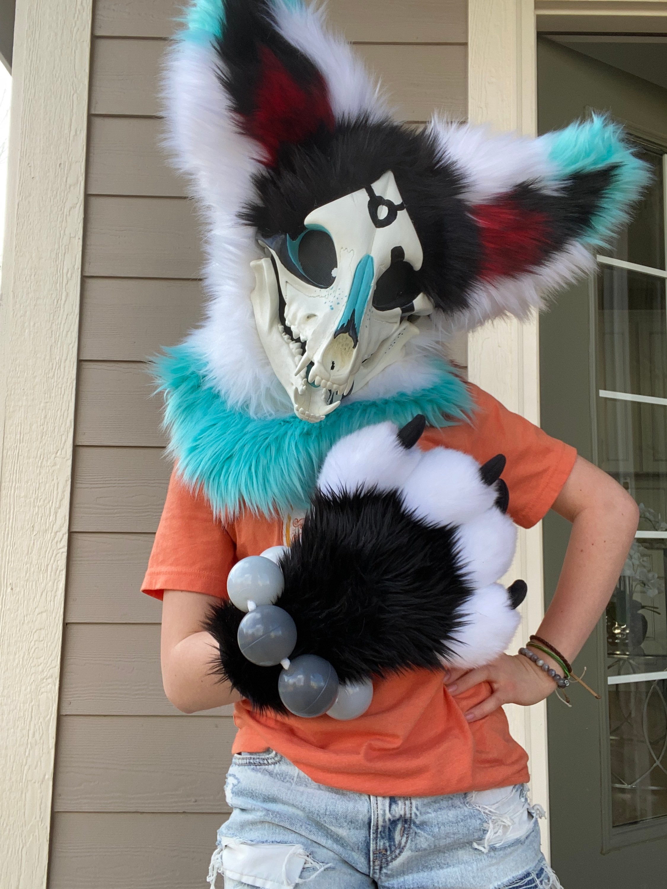 Fursuit raptor mask By Fluffy Mei 💓  Furry suit, Cute costumes, Furry  costume