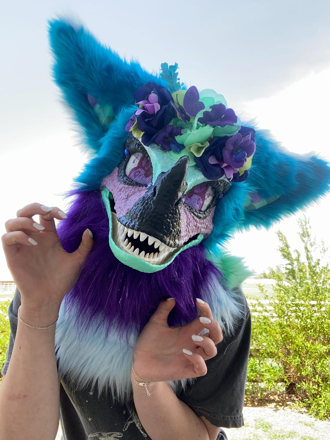 Raptor Mask - Head Only- Ready to Ship - Read Description - Etsy