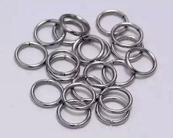 Surgical Silver Jump Rings | High Quality Surgical Stainless Steel | 8mm, 10mm, 12mm | Resin Jewellery Findings | Hypoallergenic Earrings