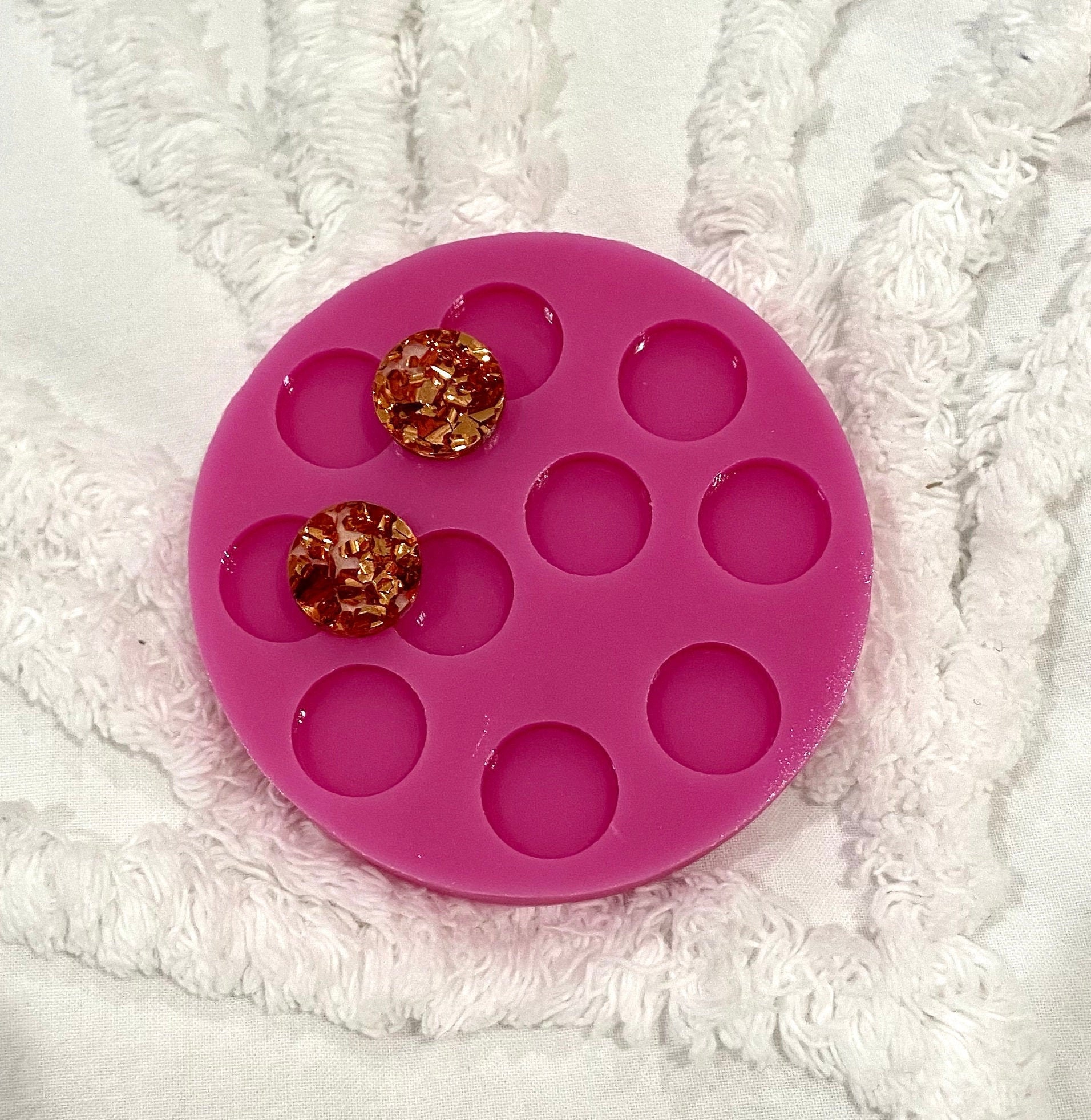 Resin Silicone Circle Earring Mould/mold 10 X 15mm Round Etsy