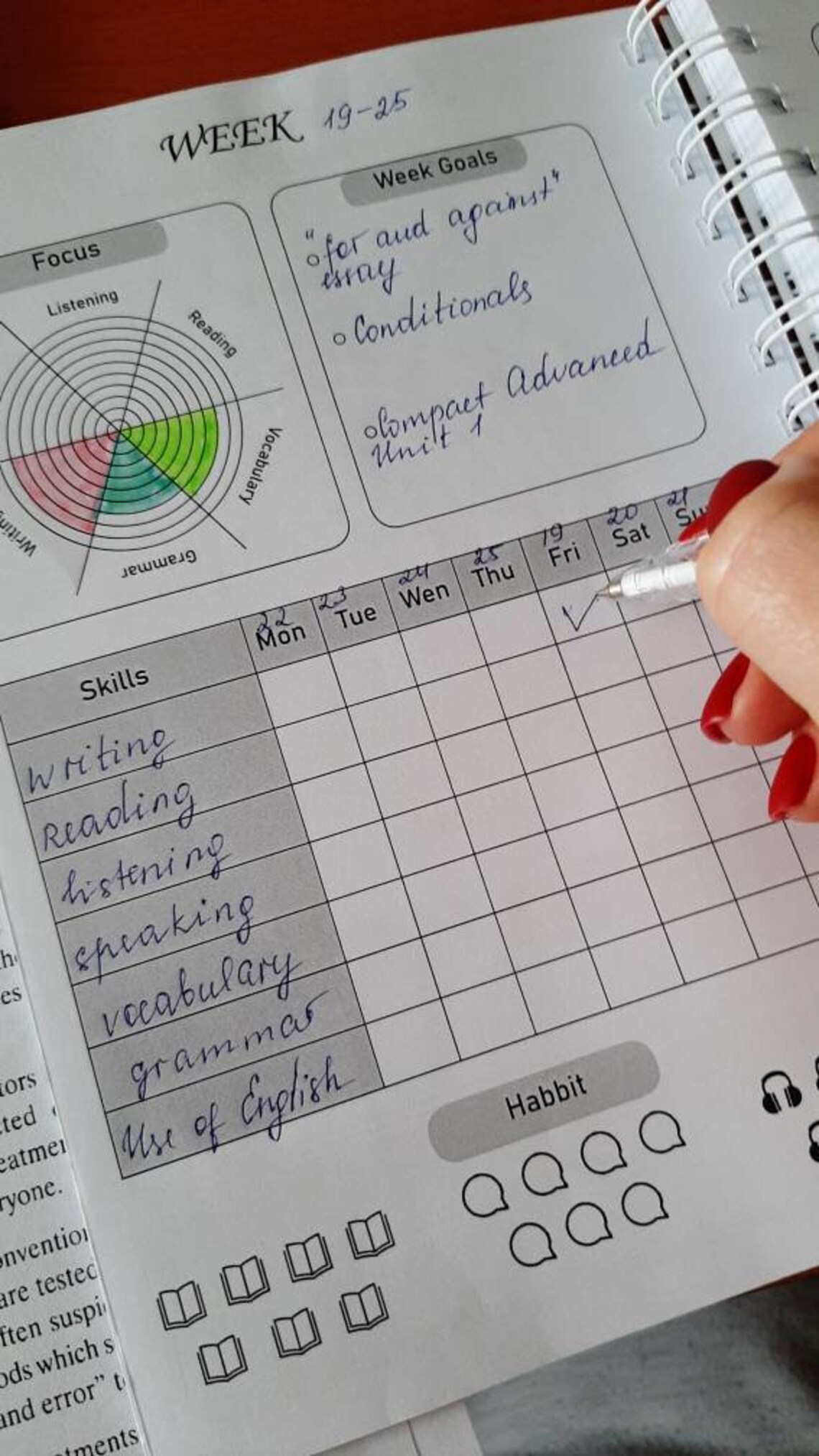 Student planner Language study planner language learning Etsy