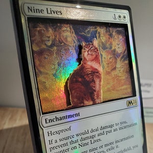 MTG Alter 3D Magic the Gathering Card Cat Nine Lives