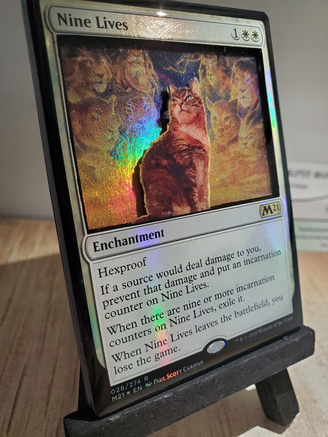 MTG Alter 3D Magic the Gathering Card Cat Nine Lives - Etsy