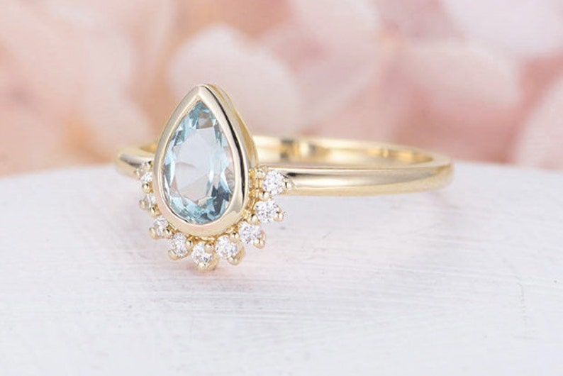 Sky Blue Topaz Ring|Gift For Mom|Lab Created Sky Blue Topaz Ring|Rings|Bridesmaid Gift|Gift|Anniversary Gift|Gift for her|Jewelry|Blue Topaz