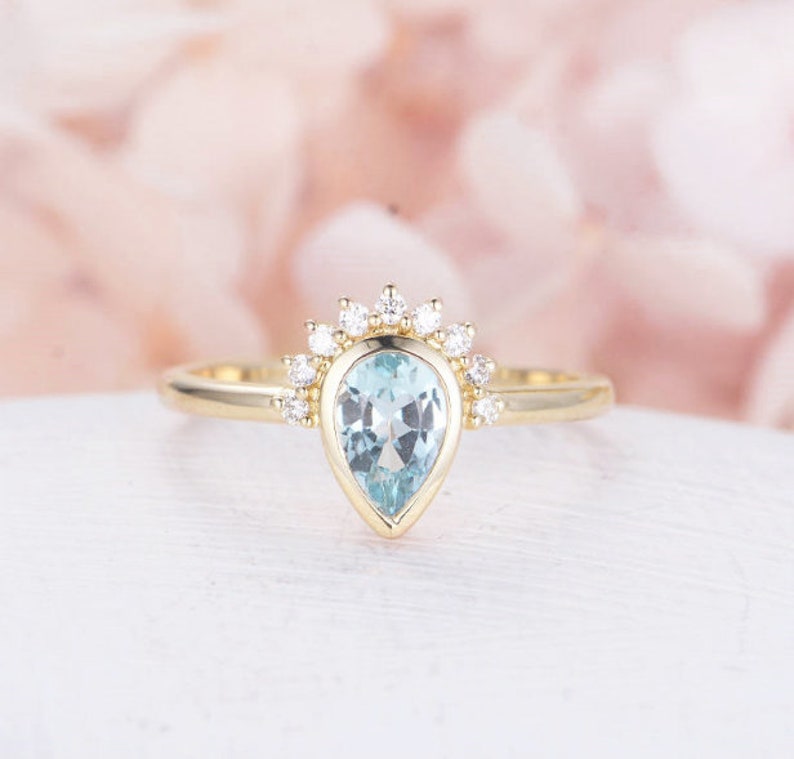 Sky Blue Topaz Ring|Gift For Mom|Lab Created Sky Blue Topaz Ring|Rings|Bridesmaid Gift|Gift|Anniversary Gift|Gift for her|Jewelry|Blue Topaz